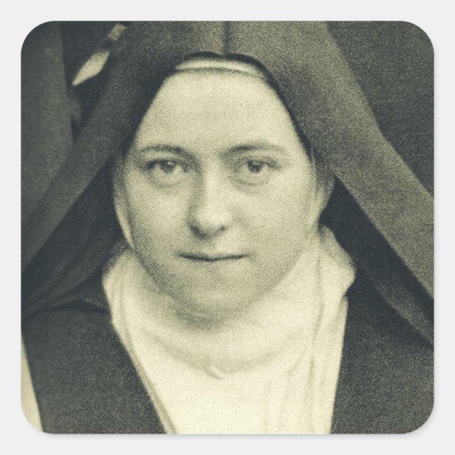 Saint Therese of the Child Jesus The Little Flower Square Sticker (Front)