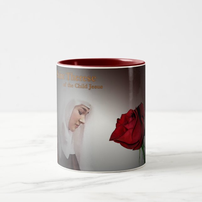 Saint Therese of the Child Jesus Two-Tone Coffee Mug (Center)