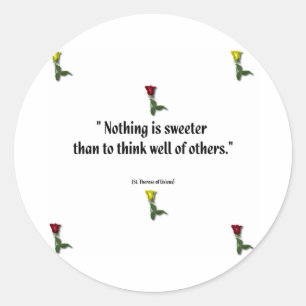 Saint Therese Quote 1 Classic Round Sticker