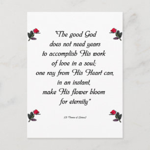 Saint Therese Quote Postcard