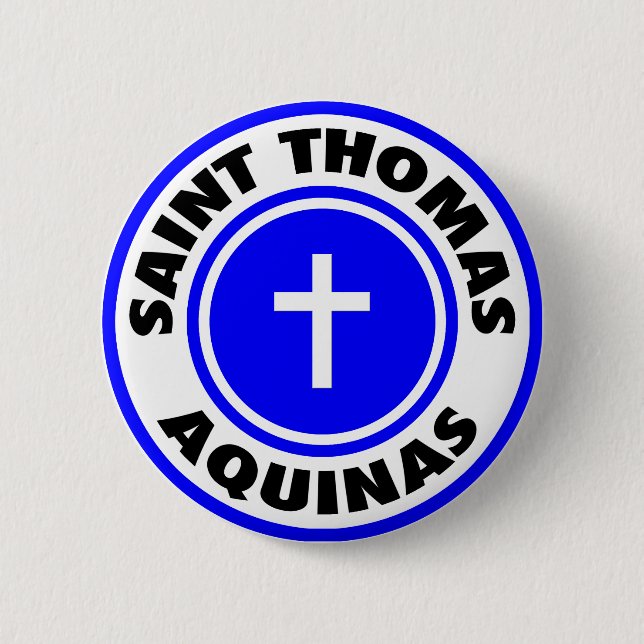 Saint Thomas Aquinas 6 Cm Round Badge (Front)