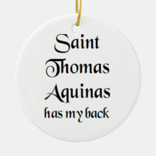 saint thomas aquinas ceramic tree decoration