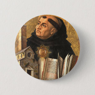 Saint Thomas Aquinas Doctor of Truth 6 Cm Round Badge
