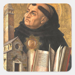 Saint Thomas Aquinas Doctor of Truth Square Sticker