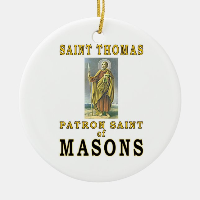 SAINT THOMAS CERAMIC TREE DECORATION (Front)