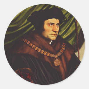 Saint Thomas More Conscience of the King Art Classic Round Sticker