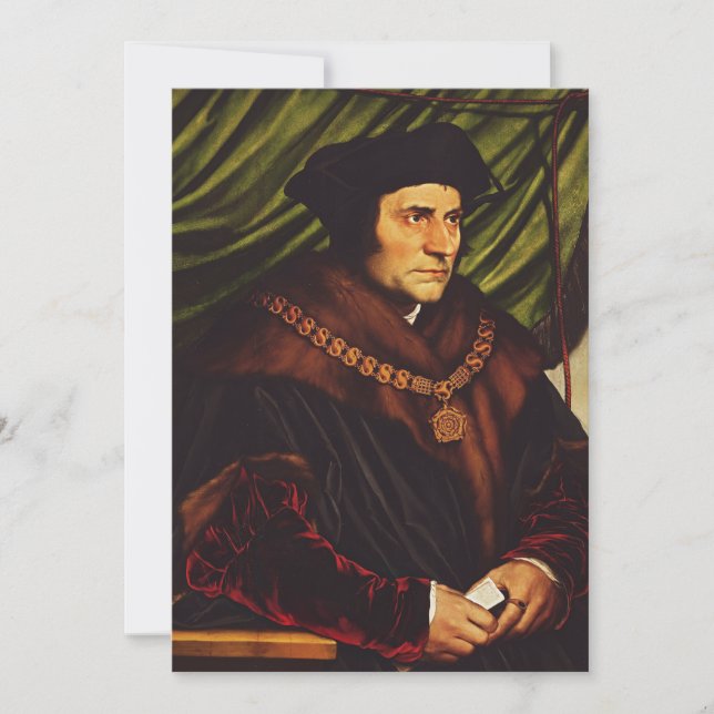 Saint Thomas More Conscience of the King Art Holiday Card (Front)