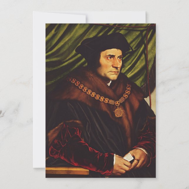 Saint Thomas More Conscience of the King Art Invitation (Front)