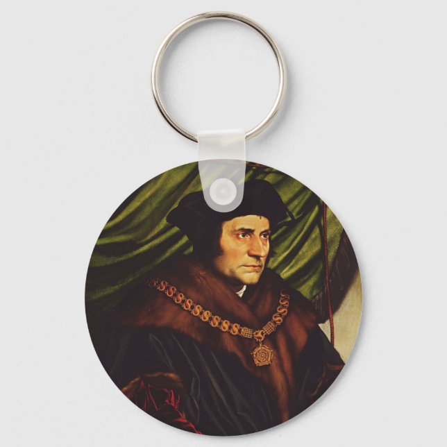 Saint Thomas More Conscience of the King Art Key Ring (Front)