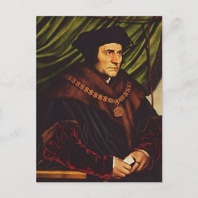 Saint Thomas More Conscience of the King Art Postcard (Front)