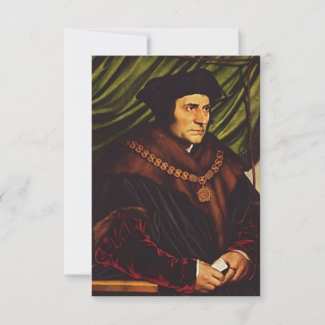 Saint Thomas More Conscience of the King Art Thank You Card (Front)