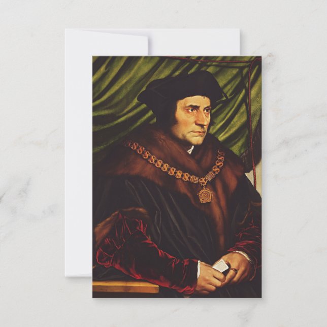 Saint Thomas More Conscience of the King Holy Card (Front)