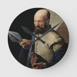 Saint Thomas (oil on canvas) Round Clock