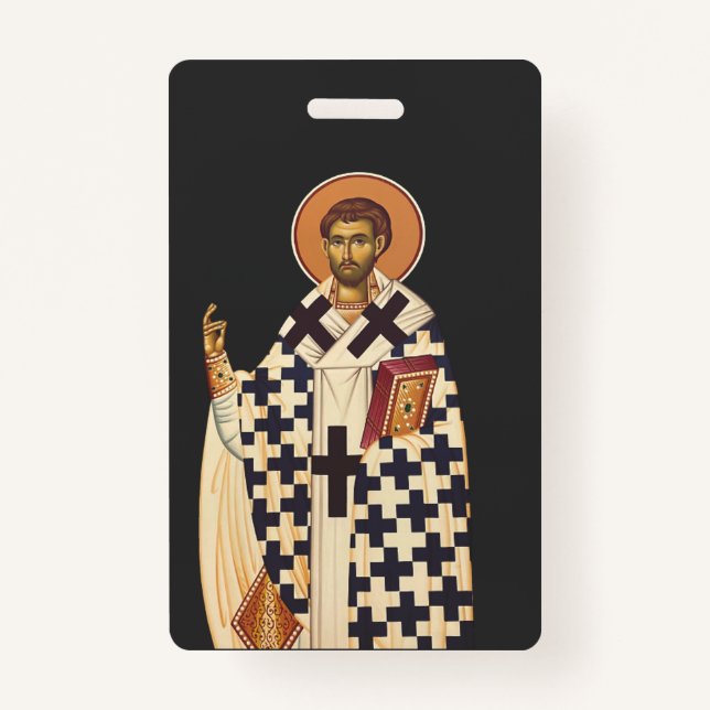 Saint Timothy First Bishop of Ephesus ID Badge (Front)