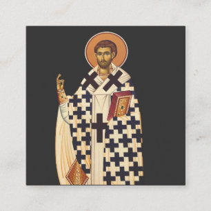Saint Timothy the first Christian bishop of Ephes Square Business Card