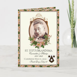 Saint Titus Brandsma Canonisation Commemoration Note Card