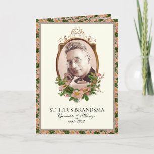 Saint Titus Brandsma Carmelite Saint Religious Note Card
