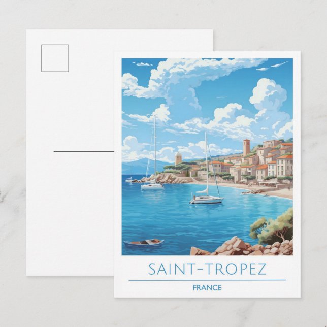 Saint Tropez France Travel Postcard (Front/Back)