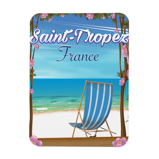 Saint-Tropez France Travel poster Magnet (Vertical)