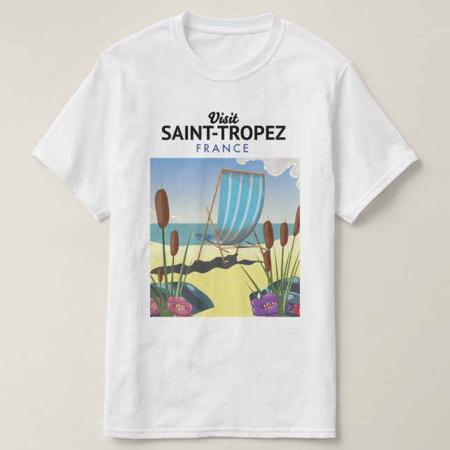 Saint-Tropez France travel poster  T-Shirt (Design Front)