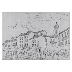 Saint-Tropez Waterfront French Riviera, France Cutting Board