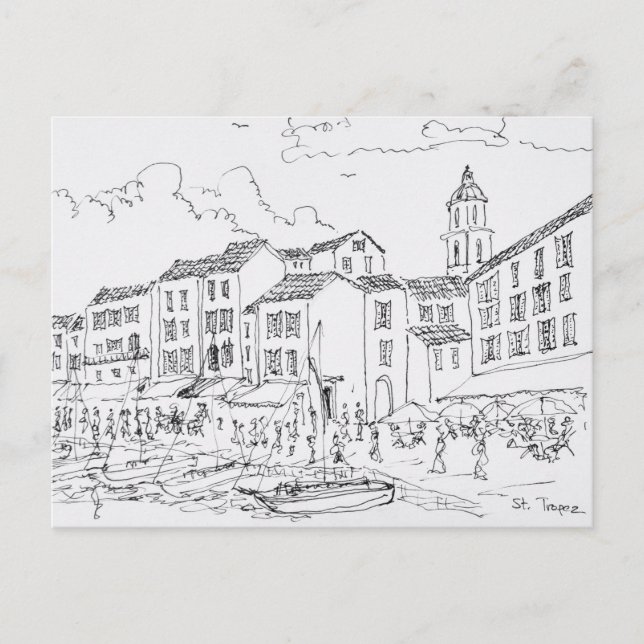 Saint-Tropez Waterfront | French Riviera, France Postcard (Front)