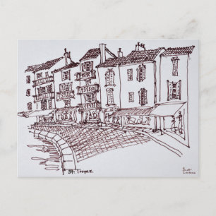 Saint-Tropez Waterfront   Saint-Tropez, France Postcard