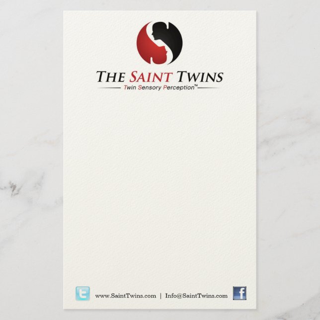Saint Twins Notepad Stationery (Front)