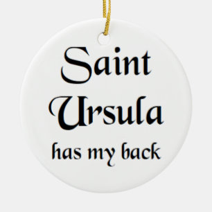 saint ursula coffee mug ceramic tree decoration