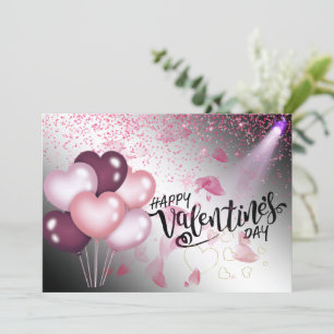 Saint Valentin Balloon Flat Card