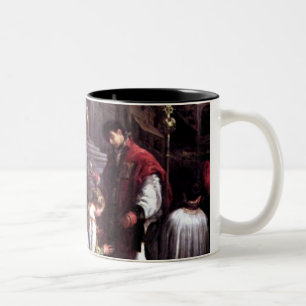 Saint Valentine Baptising Saint Lucilla - Bassano Two-Tone Coffee Mug