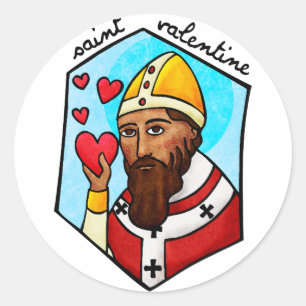 Saint Valentine Classic Round Sticker