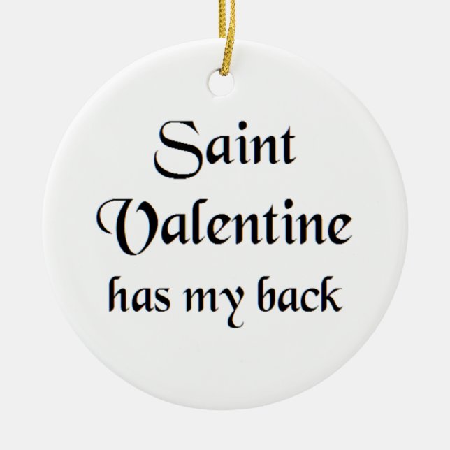 saint valentine coffee mug ceramic tree decoration (Front)