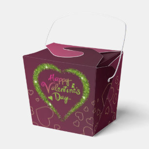 Saint Valentine gift box with hearts