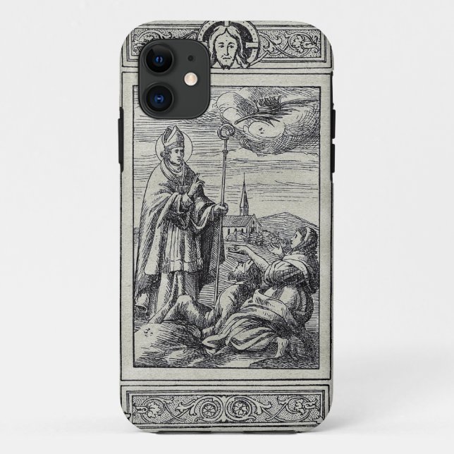 Saint Valentine of Rome Engraving Premium Art Case-Mate iPhone Case (Back)