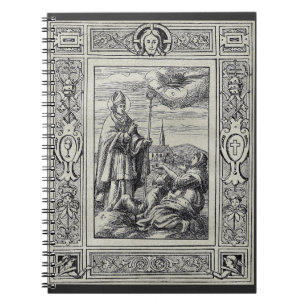 Saint Valentine of Rome Engraving Premium Art Notebook