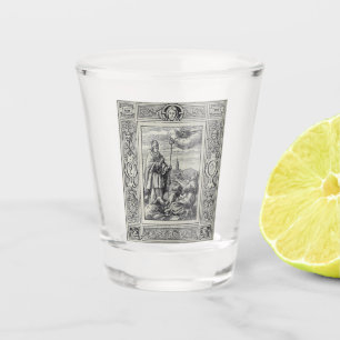 Saint Valentine of Rome Engraving Premium Art Shot Glass