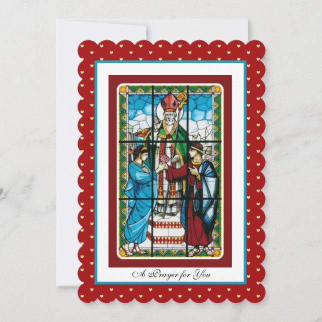Saint Valentine Patron of Lovers Poem Religious Ho Holiday Card (Front)