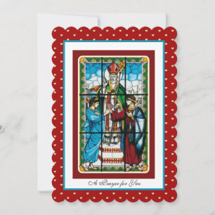 Saint Valentine Patron of Lovers Poem Religious Ho Holiday Card