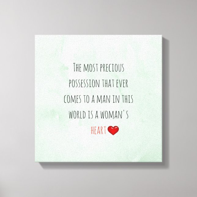 Saint Valentine's Day Canvas Print (Front)