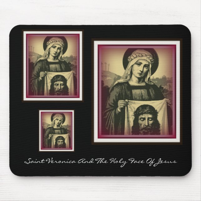 saint veronica and the holy face of jesus mouse mat (Front)