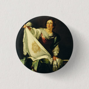 Saint Veronica Art The Miracle of the Holy Face 3 Cm Round Badge