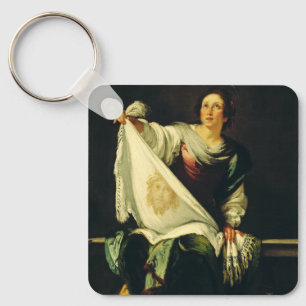 Saint Veronica Art The Miracle of the Holy Face Key Ring