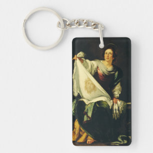 Saint Veronica Art The Miracle of the Holy Face Key Ring