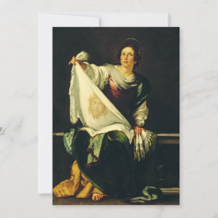 Saint Veronica Art The Miracle of the Holy Face Thank You Card