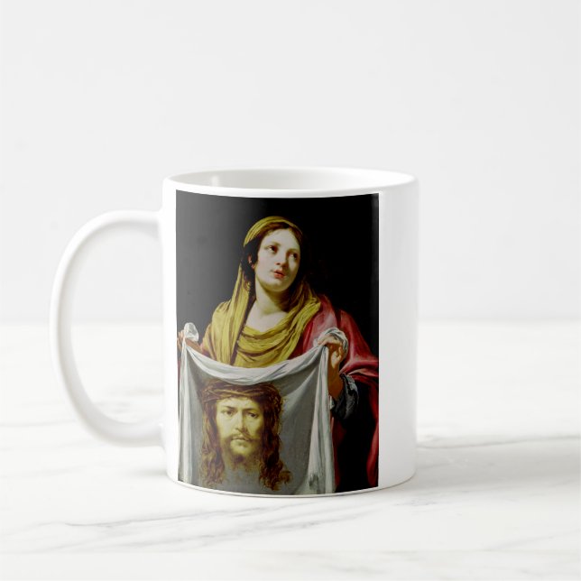 Saint Veronica with the Holy Veil Sacred Fine Art Coffee Mug (Left)