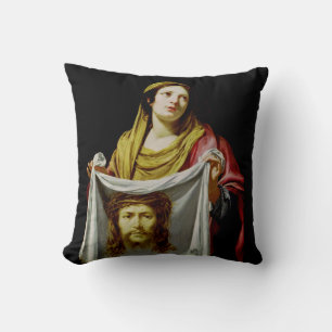 Saint Veronica with the Holy Veil Sacred Fine Art Cushion