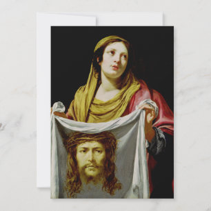 Saint Veronica with the Holy Veil Sacred Fine Art Holiday Card