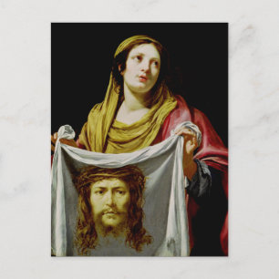 Saint Veronica with the Holy Veil Sacred Fine Art Postcard