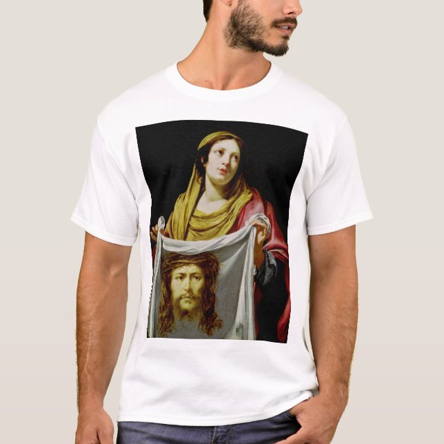 Saint Veronica with the Holy Veil Sacred Fine Art T-Shirt (Front)